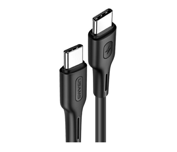 USAMS Kabel USB-C na USB-C 100W PDFast Charge 5A 1,2m czarny - 1569030 - zdjęcie